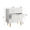 FONTOI Storage Dresser with 3 Drawers, Dresser Organizer with Protective Pads for Living Room, Closet, Hallway, White, 31.5"*36"*15.7" - 3 of 4