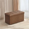 30" Storage Ottoman Bench, Ottoman with Storage, Leather Storage Bench, Hold up to 660lb for Living Room - 3 of 4