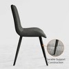 LOVSON Modern Kitchen Dining Chair Set of 4, Casual PU Leather Dining Chair, Gray - 4 of 4