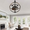 Bella Depot 15" Farmhouse Distressed Wood Globe Ceiling Fan 3-Speed Reversible Blades with Remote Control and Light Kit(Bulbs not Included) - 4 of 4