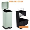 8 Gallon(30l) Stainless Steel Step Trash Can with Soft-Close Lid Slim Fingerprint Resistant Design Removable Inner Basket Space Saving - 2 of 4