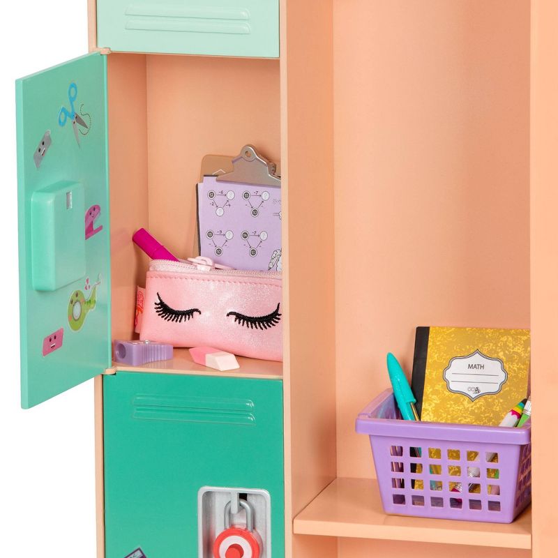 Our Generation Classroom Cool School Locker Accessory Set for 18&#34; Dolls, 6 of 13