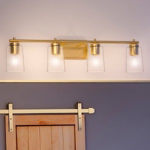 Urban Ambiance Luxury Traditional Bath Light 7.625''H x 32''W,  Satin Gold Finish,  Esperance Collection, UHP4148 - 1 of 4