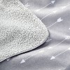 Plush Velboa Baby Blanket Arrows - Cloud Island™ Gray - image 3 of 4