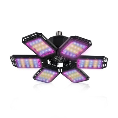 1 Plant Light 55W 6-leaf Foldable Ac85-265V E26/27LED