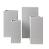 LeisureMod Basalt 4-Piece Fiberstone and MGO Clay Planter Set Tall Square Planter Pot for Indoor and Outdoor - 4 of 4