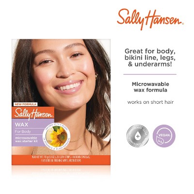 Sally Hansen Microwavable Wax for Body Kit - 6oz: Bikini Line, Contains Vitamin E, Vegan, All Hair Types