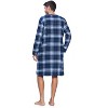 Ashford & Brooks Mens Flannel Plaid Long Sleep Shirt Henley Nightshirt - 3 of 4