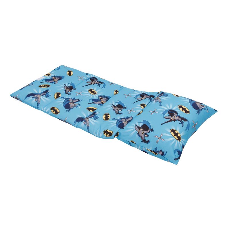 Warner Brothers Batman - Blue, Grey and Yellow Deluxe Easy Fold Toddler Nap Mat, 5 of 6