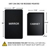 TEHOME Farmhouse Recessed Metal Rectangular Bathroom Medicine Cabinets with Mirror - 3 of 4