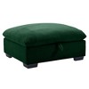 PAGED Corduroy Fabric Ottoman with Storage, Modern Accent Chair with High-density Foam Cushion, Storage Bench for Living Room, Bedroom - 3 of 4