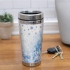 Snowflake and Winter Scene 16 Oz Stainless Steel Travel Mug with Lid - 2 of 2