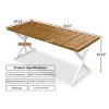 Vipbear 70.8 Inch Industrial Dining Table for 6-8" ¨C Solid Wood Top with Metal Frame, Rectangular Kitchen & Dining Room Table, Walnut - 3 of 4