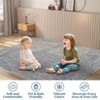 Braided Print Area Rugs for Living Room Non Slip Backing Farmhouse Accent Rug Non-Shedding Woven Carpet Foldable Low Pile Ultra Soft Indoor Rug - 4 of 4