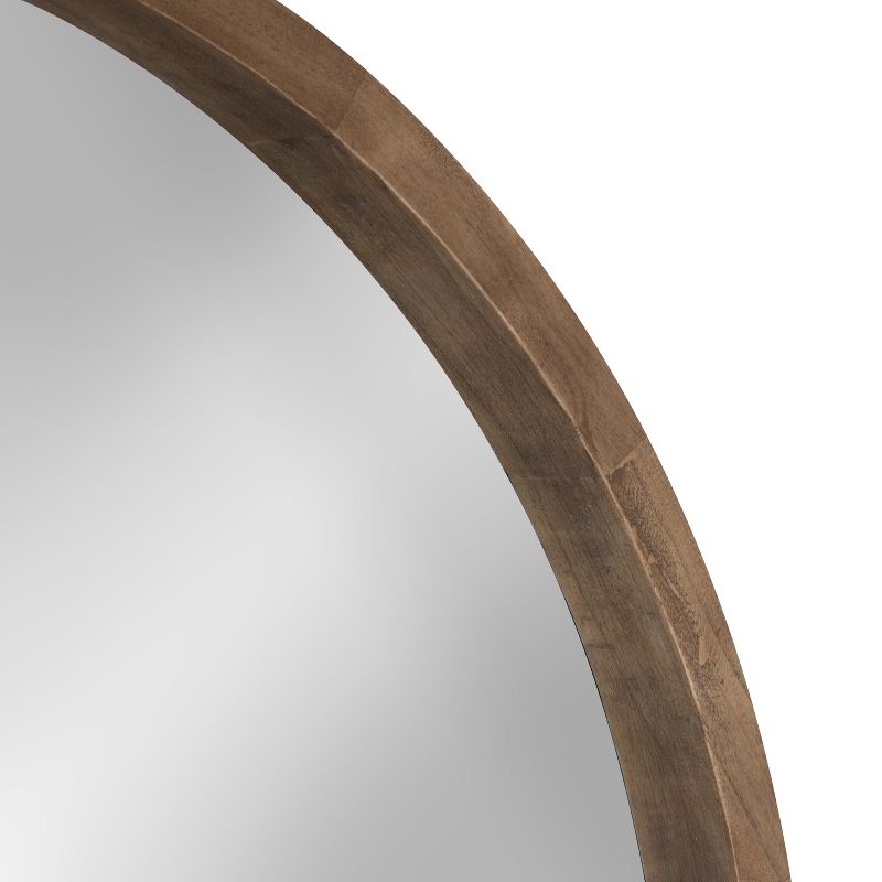Kate and Laurel Hutton Round Decorative Wood Frame Wall Mirror, 4 of 10