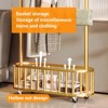 Rolling Clothes Rack with Wheels, Heavy Duty Metal Garment Rack with Basket, for Bedroom, Laundry Room, Living Room - 4 of 4