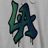 Rerun Island Men's La Graffiti Long Sleeve Graphic Cotton Sweatshirt Hoodie - 2 of 4