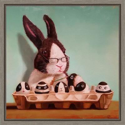 Amanti Art Going Dutch (Rabbit) by Lucia Heffernan Canvas Wall Art Print Framed 16 x 16-in.