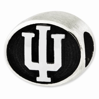 Black Bow Jewelry Sterling Silver & Enamel Indiana University Collegiate Bead Charm