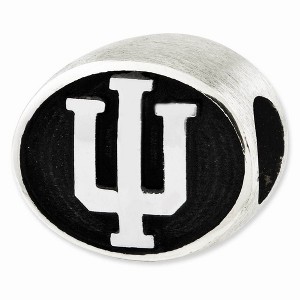 Black Bow Jewelry Sterling Silver & Enamel Indiana University Collegiate Bead Charm - 1 of 4