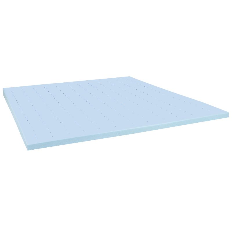 King Size Blue Gel Infused Memory Foam Mattress Topper