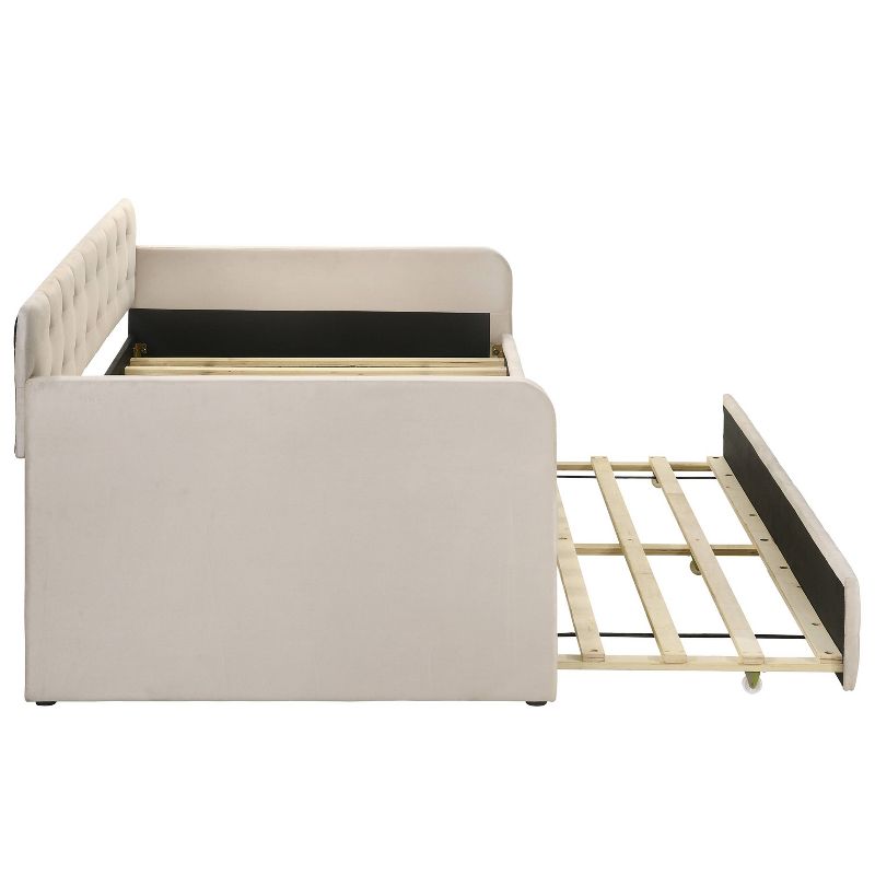 Twin Elyria Modern Upholstered Tufted Kids' Daybed - miBasics, 6 of 9