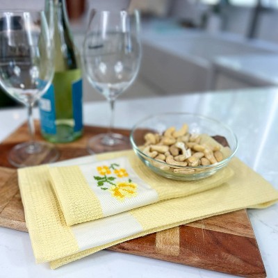 Kafthan Multicolor Cotton Kitchen Towel Set with Jacquard Design