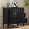 Heynemo 3 Drawer Dresser, Painted 30 Inch Tall Wood Nightstand with Storage, Wide Modern Chest of Drawers with Ball Bearing Slide - 4 of 4