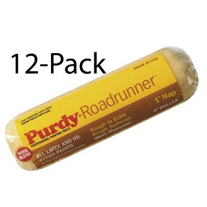 Genuine Purdy 12 Pack Roadrunner 50/50 9" x 1" Nap Roller Covers 144654095-12PK - 1 of 1