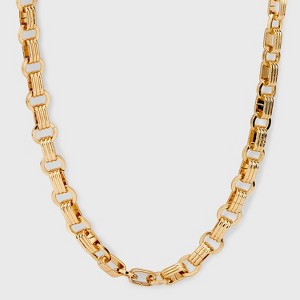 Link Chain Necklace with Cubic Zirconia Extender - A New Day™ Gold - 1 of 4