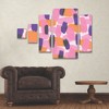 Trademark Fine Art Treechild Layered Purple Strokes Pattern 5 Piece Panel Set Art - 3 of 3