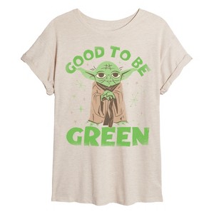 Women's - Star Wars - Good To Be Green Oversized Graphic T-Shirt - 1 of 4