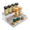 iDESIGN Twillo Plastic Stadium Spice Rack Tier Organizer Metallico Clear: Kitchen Cabinet Storage, Hand Wash, 10.25" Width - 2 of 4