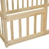 Lyngins Twin/Full Size House-Shaped Floor Bed,Wood Bed Frame with Fence&Guardrails,Montessori Floor Bed for Kid's Room,Bedroom - 4 of 4