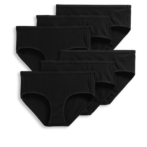 Jockey Women's Organic Cotton Stretch Logo Hipster - 6 Pack Xs Black :  Target