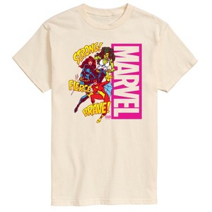 Men's - Marvel - Super Hero Women Sound Effects Short Sleeve Graphic T-Shirt - 1 of 4