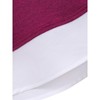 Women's Short Sleeve V-Neck Contrast Collared Shirts Patchwork Work Blouse Tunics Tops - 4 of 4