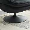 Velvet Swivel Leisure Lounge Chair with Ottoman, Tufted Design, Thickened Foam Cushion and Sturdy Metal Base - 3 of 4