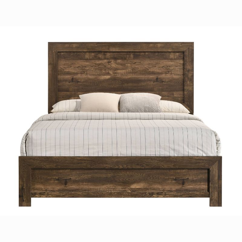 Culver Rustic Low Profile Bed Frame Walnut - miBasics, 4 of 7