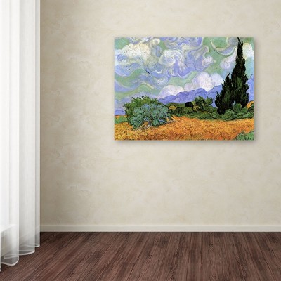 Vincent Van Gogh Wheatfield with Cypresses Landscape Canvas Art