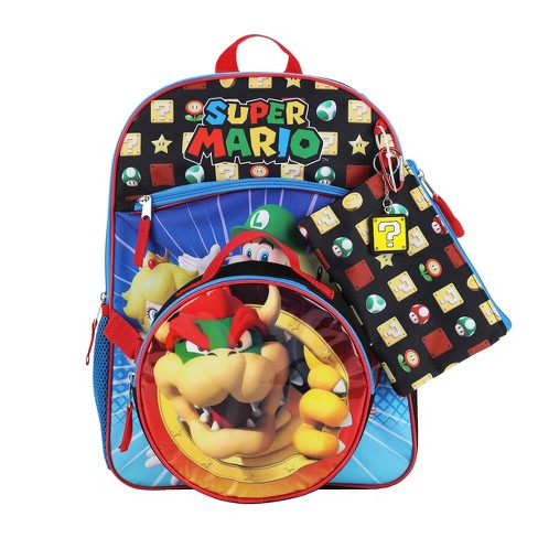 Super Mario Brothers 5 piece Backpack Lunchbox Set Target