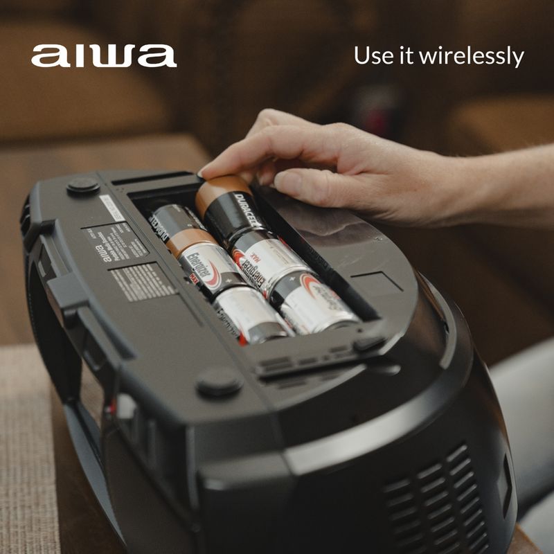 Aiwa Portable Streaming Media Boombox Speaker with a 7" LCD screen DVD/CD/MP3, 5 of 14