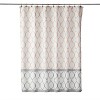 Dancing Lattice Fabric Shower Curtain Gray/Blush - SKL Home - 3 of 3