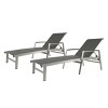 2-Piece Outdoor Mesh Chaise Lounge Chairs, Adjustable Large Chaise Lounges for Patio, Poolside or Garden Relaxation and Sunbathing-Maison Boucle - 2 of 4