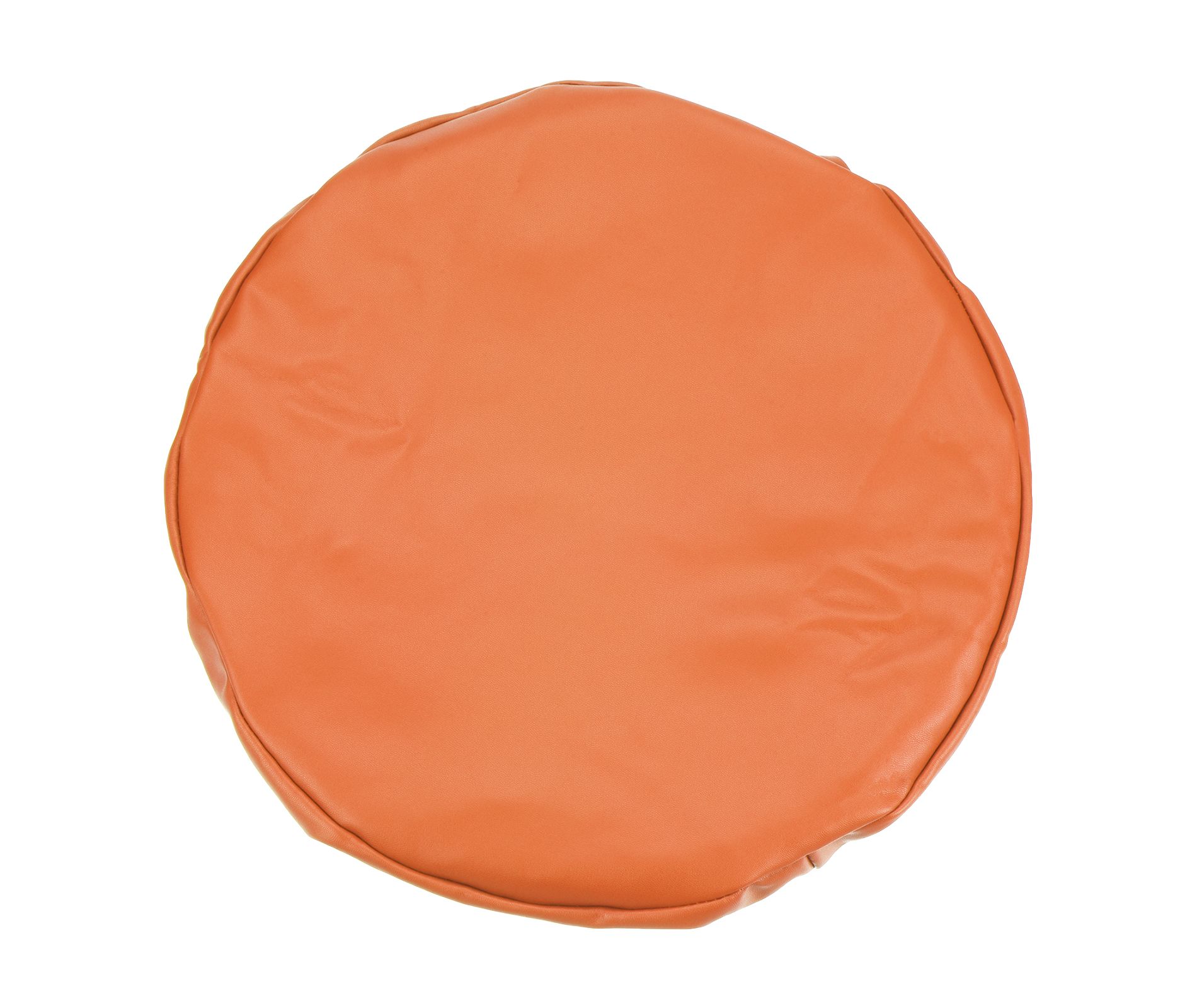 Unique Bargains Round PU Leather Bar Stool Cover for Dia 12"-14" Chair Light Orange
