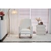 Modern Rocking Chair with Adjustable Footrest & Side Pocket, Comfy Teddy Fabric Recliner for Nursery & Living Room-3irtyhousy - 2 of 4