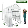Greenhouse for Outdoors,Portable Green House w/ Roll-Up Zippered Door Anchors & Ropes,Plant Garden Hot House w/ Shelves for Garden Patio Backyard - 2 of 4