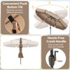 Tangkula 10 FT Solar Patio Umbrella w/ 32 LED Lights 3-Tier Vented Top & Tilt Adjustment - 3 of 4