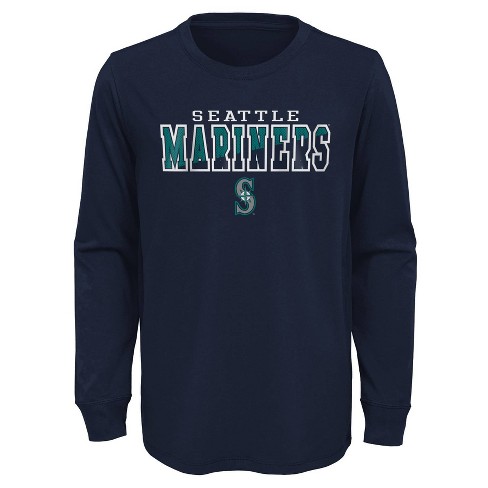 Seattle Mariners Crescent Raglan Long Sleeve T-Shirt, 2XL