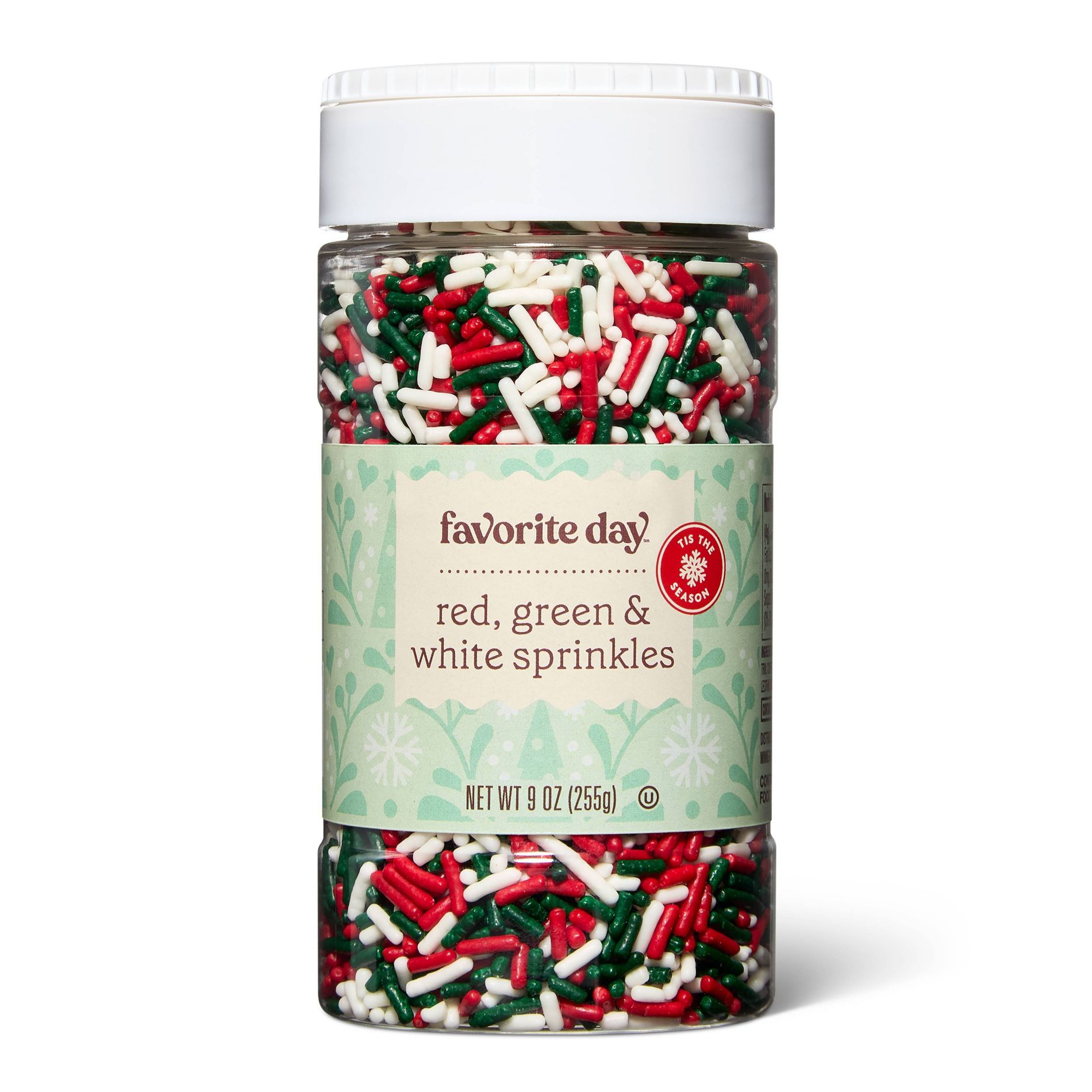 Holiday Red White & Green Sprinkles - 9oz - Favorite Day™